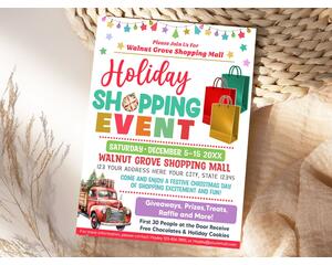 Holiday Shopping Event Pop-Up Flyer Printable Template